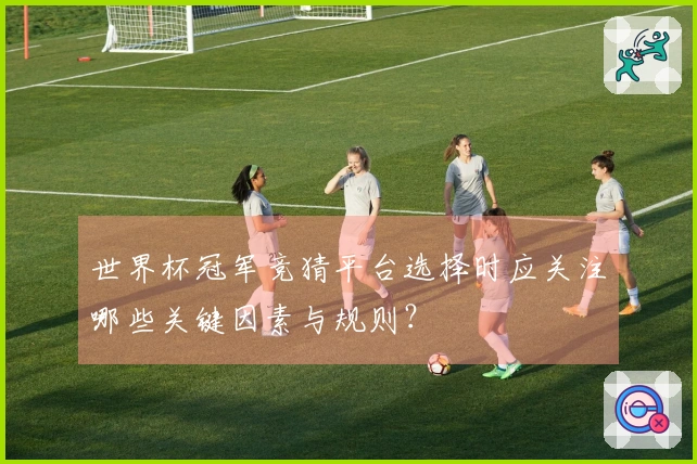 世界杯冠军竞猜平台选择时应关注哪些关键因素与规则？